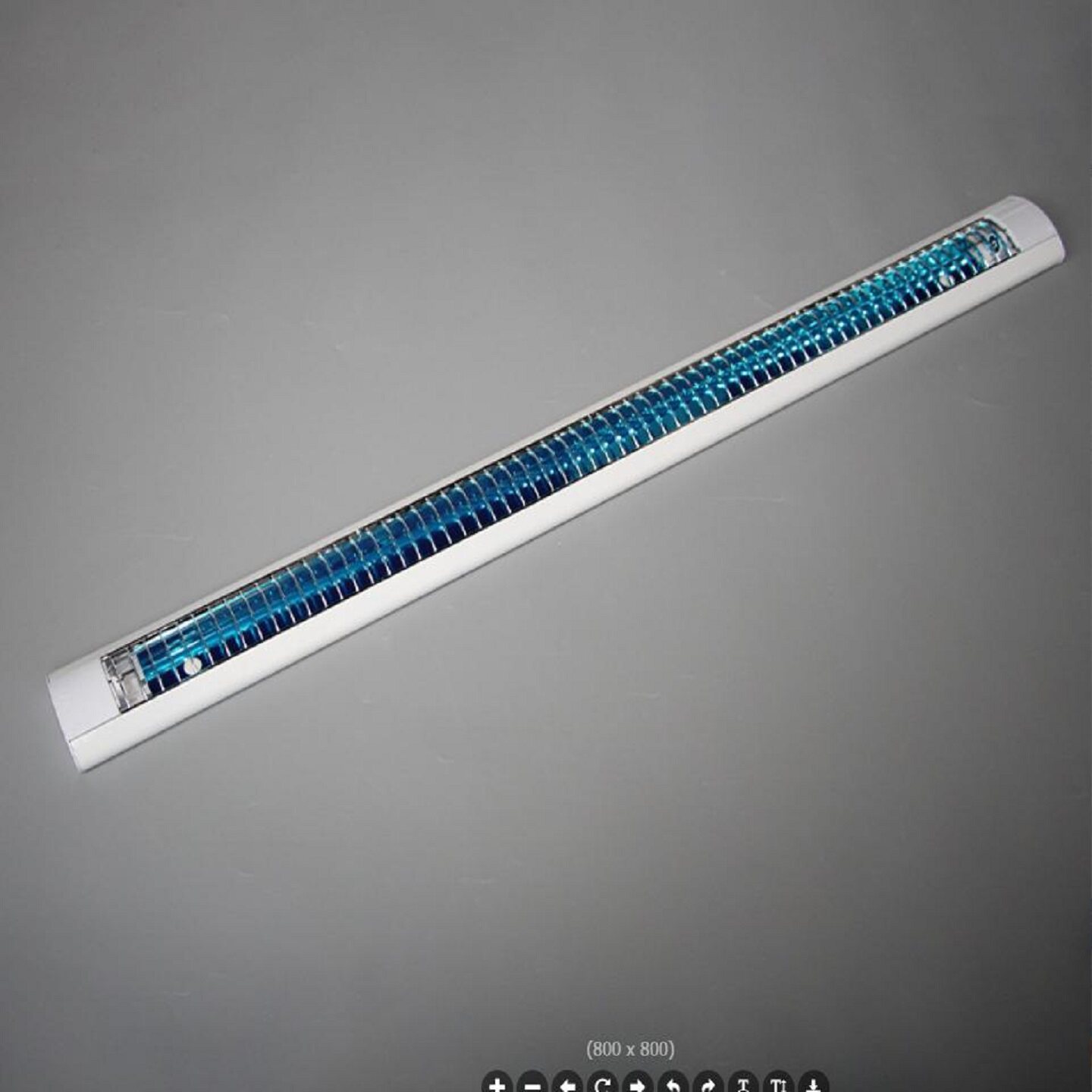 紫外线杀菌灯管ledt8灯盘40w调光灯带罩防尘支架教室消毒灯净化灯 - 实物图