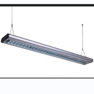 明装长条圆双管带罩办公灯盘600吸顶式ledt8t5平板灯格栅面板灯架