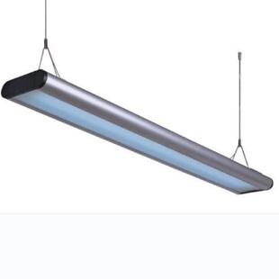 明装长条圆双管带罩亚克力灯盘吸顶式ledt8t5平板灯格栅灯面板灯