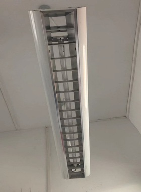 单管紫外线格栅灯白色28Wled日光灯led带罩支架T5面板灯盘天花灯