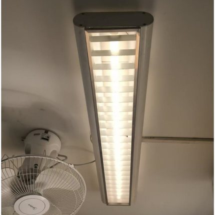 明装长条灯led防眩灯双管天花灯盘弧形紫外线格栅灯600学校教室灯