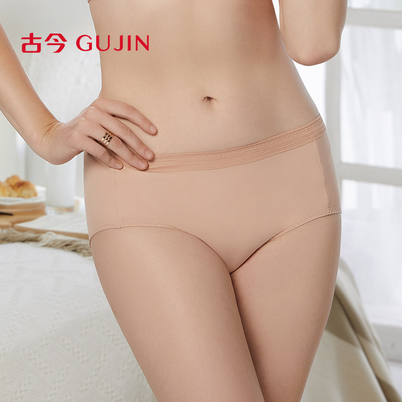 古今内衣纯色简约蕾丝内裤腰头花边装饰中腰三角裤女1L8019,女士内衣/男士内衣/家居服,女三角裤,淘宝优惠券,粉丝福利购,淘宝优惠卷