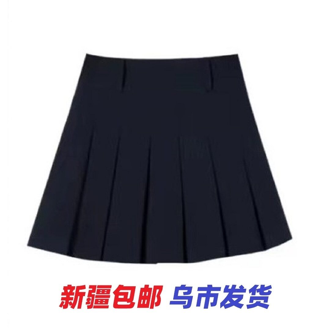 百褶a字裙女夏短裙高腰网球裙显瘦半身裙jk短裙学生裙子新疆包邮