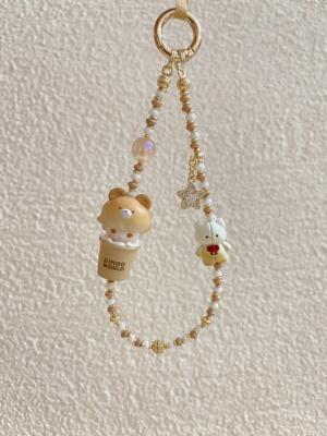 泡泡玛特dimoo珍珠奶茶手机链/包挂/小提溜挂件