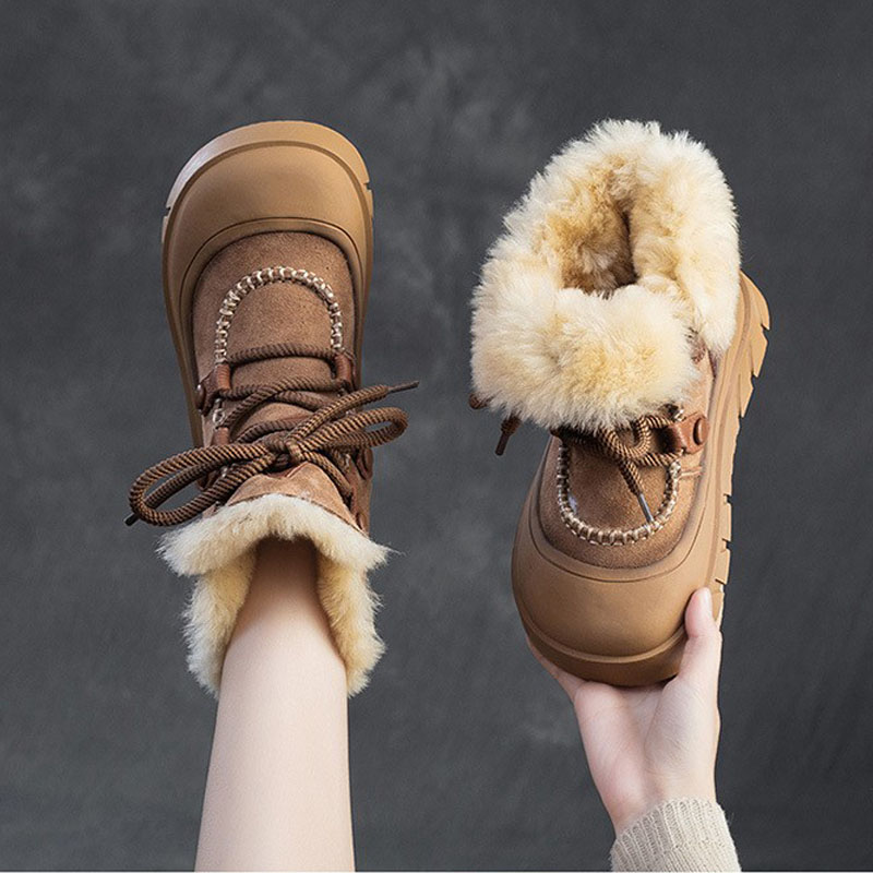 羊皮毛一体时尚休闲厚底雪地靴