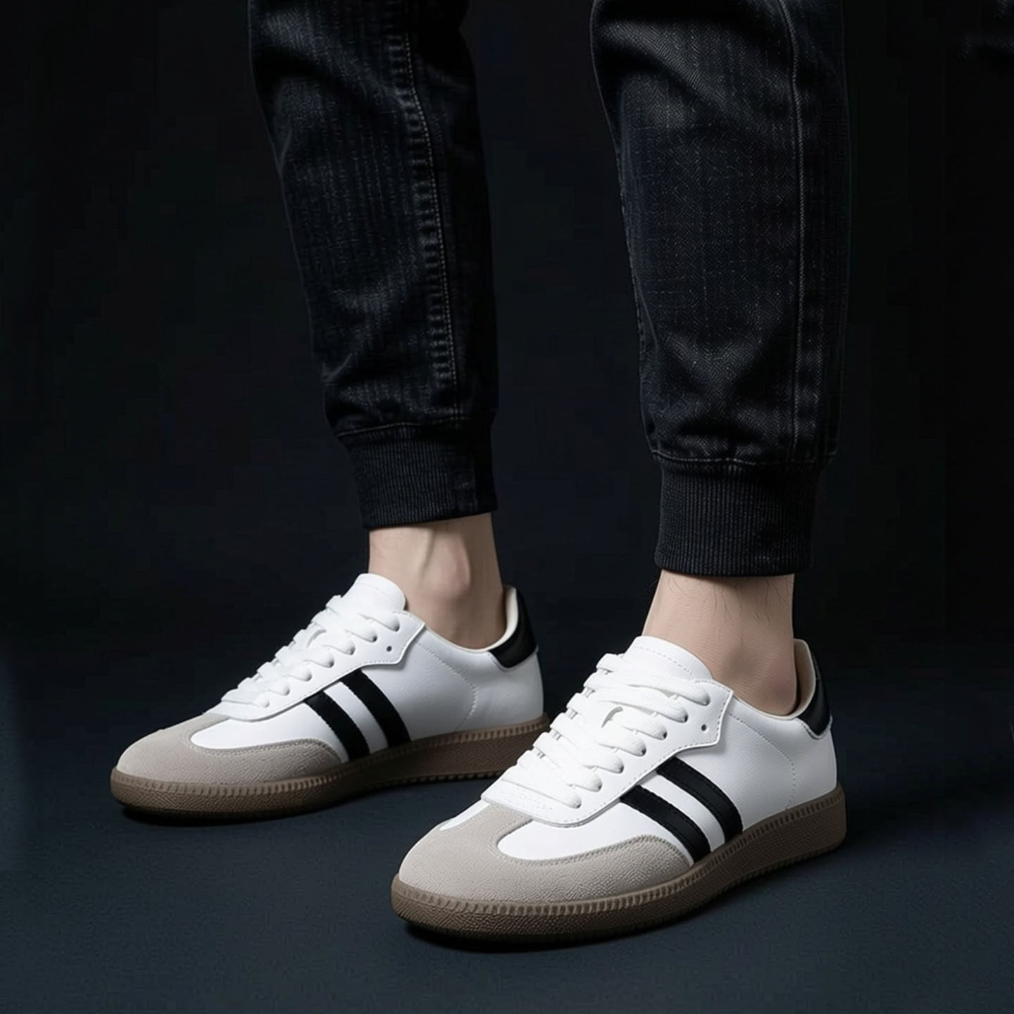 高端头层牛皮情侣德训鞋男女2026春季新款时尚休闲平底运动单鞋,流行男鞋,德训鞋,淘宝优惠券,粉丝福利购,淘宝优惠卷