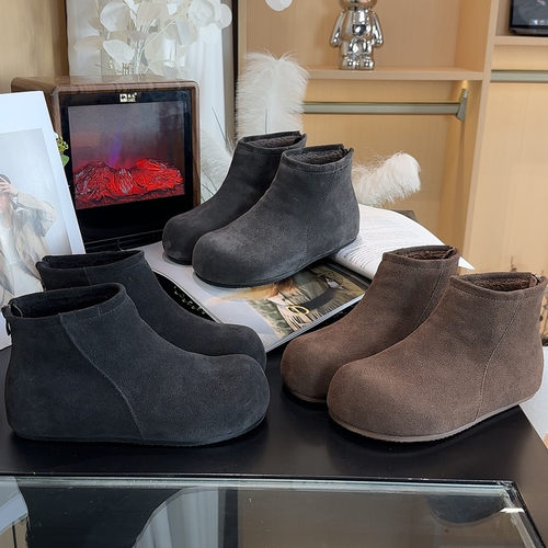 勃肯雪地靴女小短靴高帮勃肯鞋