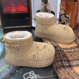 40码清仓撤柜卡皮巴拉雪地靴好看的爆款雪地靴加厚保暖