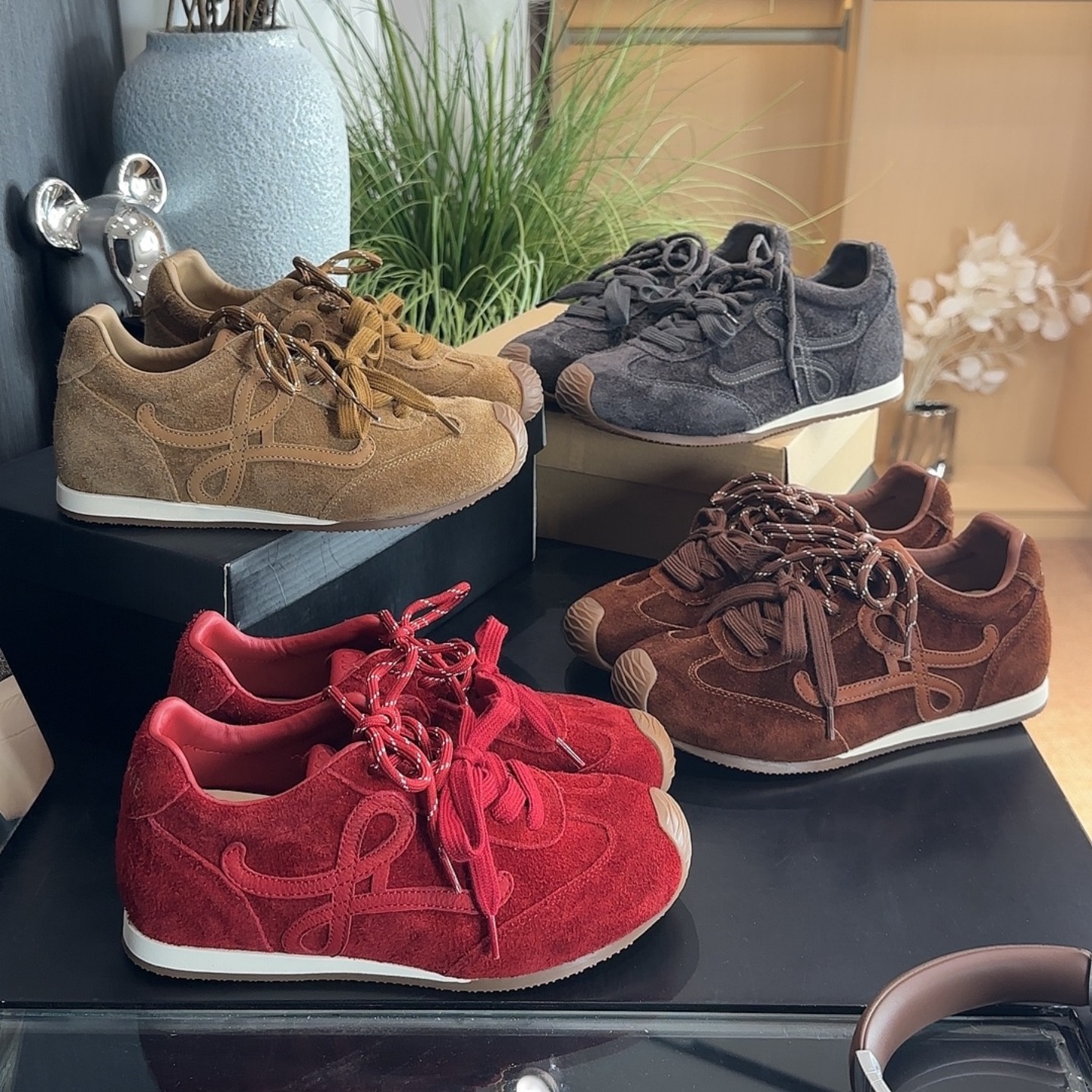 秋冬款德训鞋磨砂皮阿甘鞋女