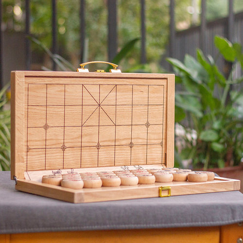 升降式折叠棋盘手工实木