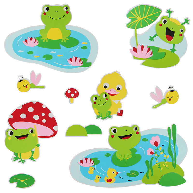 幼儿园主题墙环境布置小学教室黑板报夏天装饰材料青蛙文化墙贴画