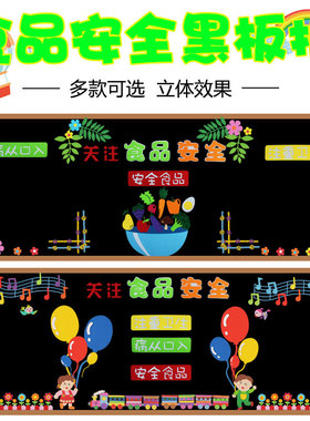 食品安全知识宣传墙贴主题黑板报