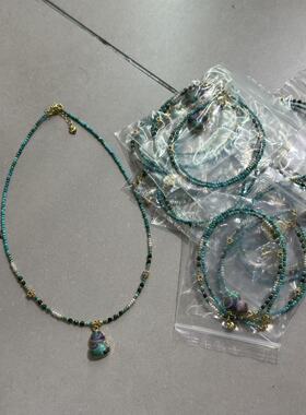 新中式国风绿松石葫芦项链女法式复古小众高级轻奢气质百搭锁骨链