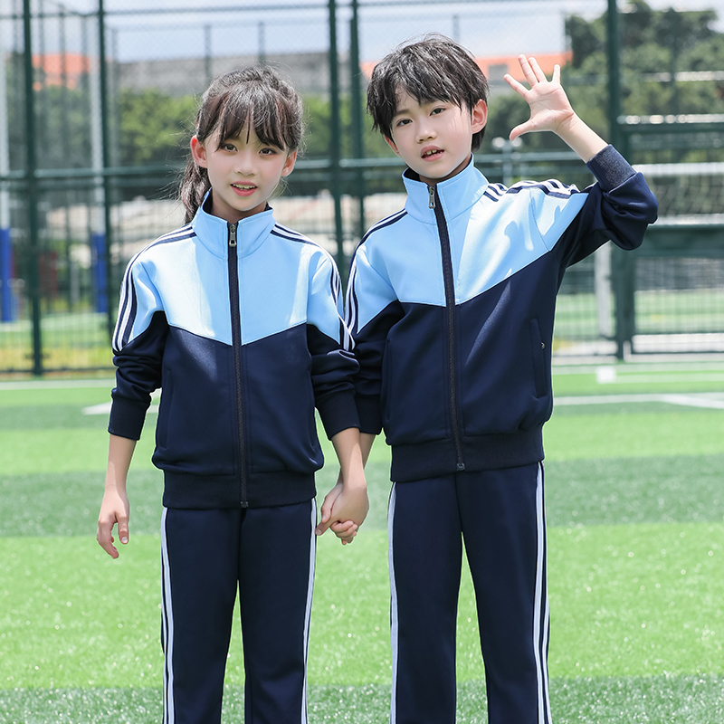 春秋季新款初中高中学生校服两件套小学班服短袖长袖套装团体服