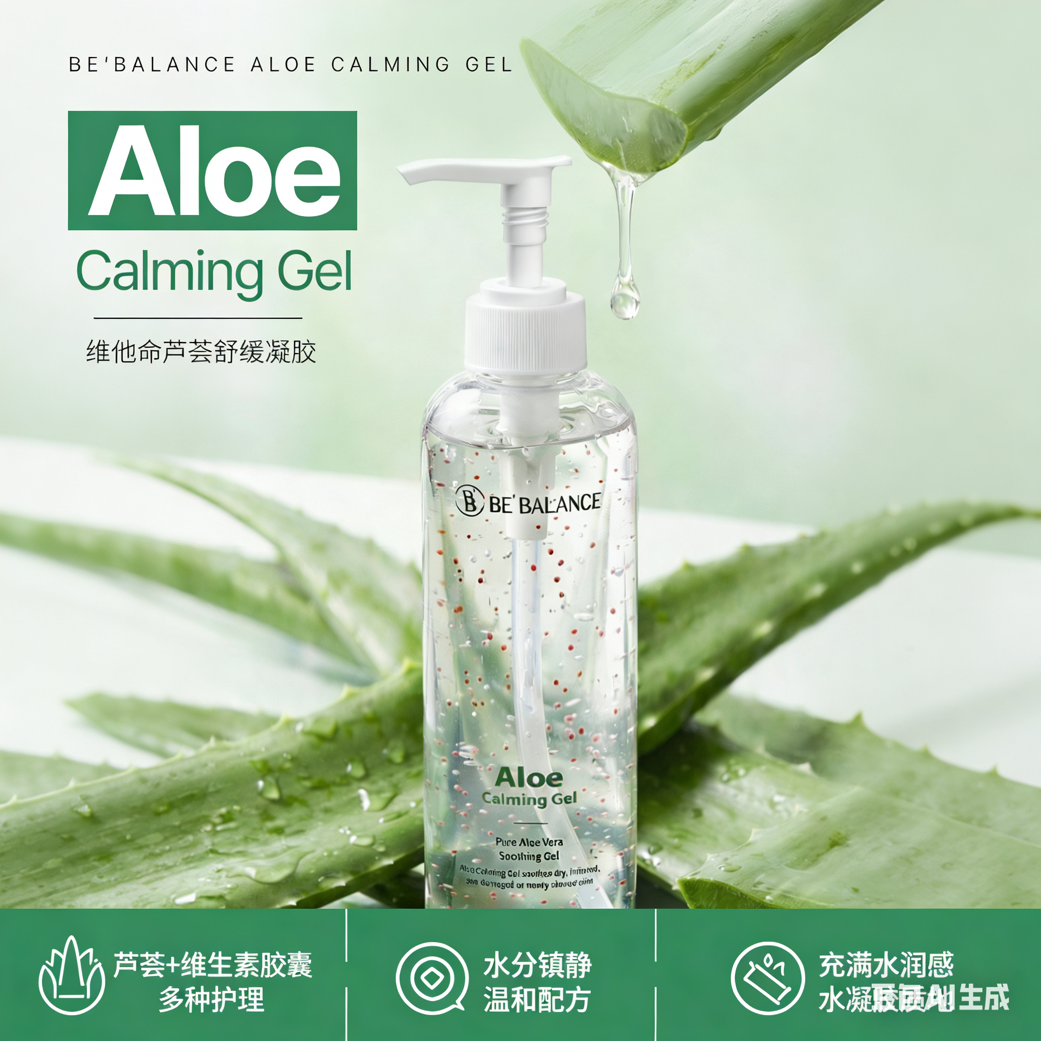 bebalance芦荟胶晒后修复敏感肌