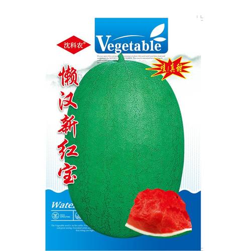 懒汉新红宝西瓜种籽绿皮大果少籽含糖量高春季四季巨型水果种子孑 - 封面