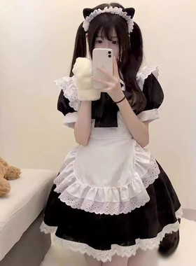 围裙lolita百搭新款女仆小厨娘洛丽塔cos动漫中华风纯欲风学院风.