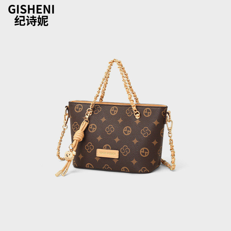 Gisheni/纪诗妮包包2026新款斜挎包女包夏季轻奢腋下包高级感链条