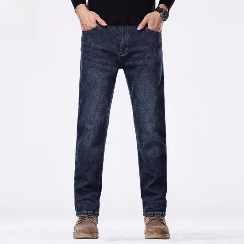 2026秋冬新款男士宽松商务直筒型牛仔裤百搭时尚长裤子