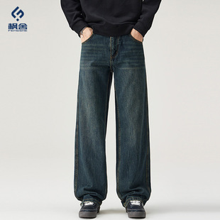 男装 /复古宽松直筒cleanfit牛仔裤男士2026秋冬休闲阔腿长裤