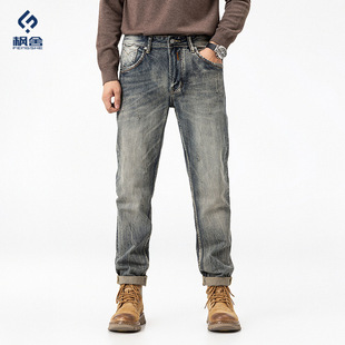 男装 /2026秋季新款刮烂破洞牛仔裤男小脚修身微锥补丁乞丐裤