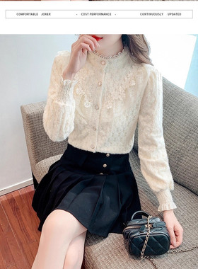 衬衫女2026秋冬季新款小众设计感内搭加绒打底衫百搭减龄长袖上衣