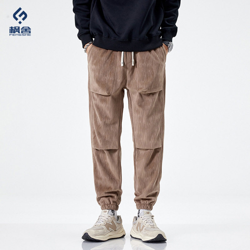男装 /2026秋冬宽松百搭休闲裤男运动裤抽绳松紧腰束脚裤子男