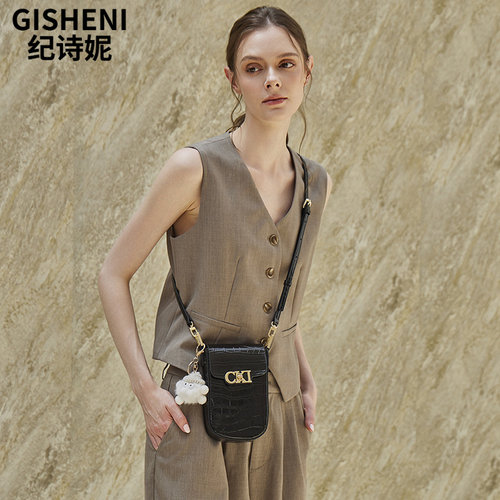 Gisheni/纪诗妮真皮包包韩国小众