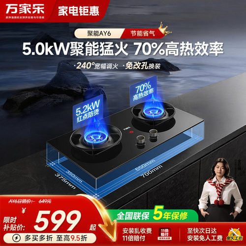 万家乐5.0KW换装免改孔燃气灶