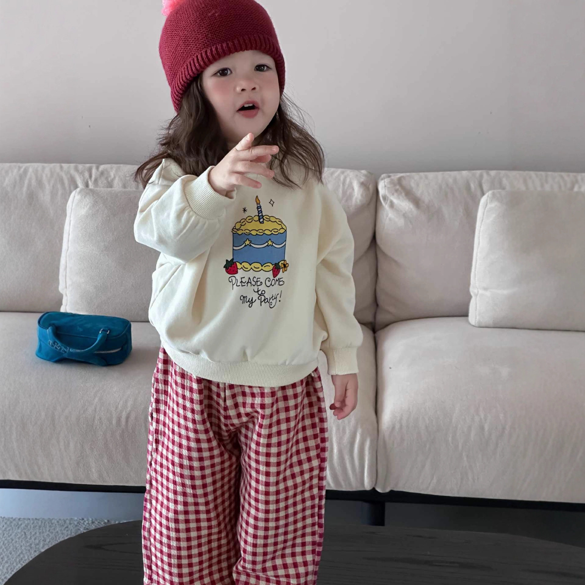 儿童春季卫衣格子裤两件套2026新款宝宝衣服春装韩版童装女童套装