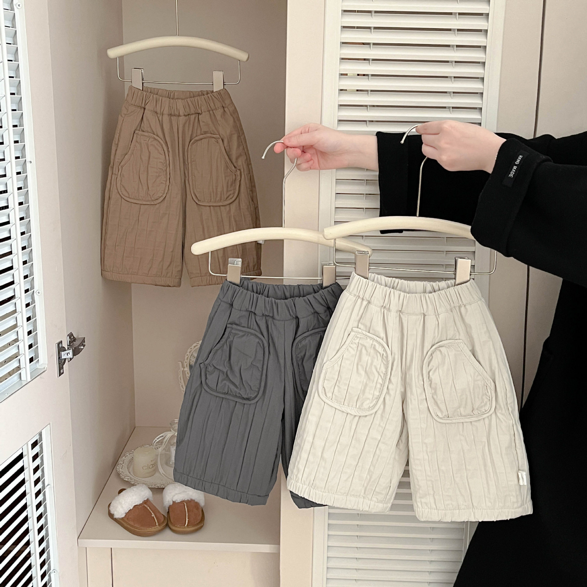 儿童冬季夹棉加厚裤子韩系男女童一条过冬棉裤宝宝保暖休闲阔腿裤