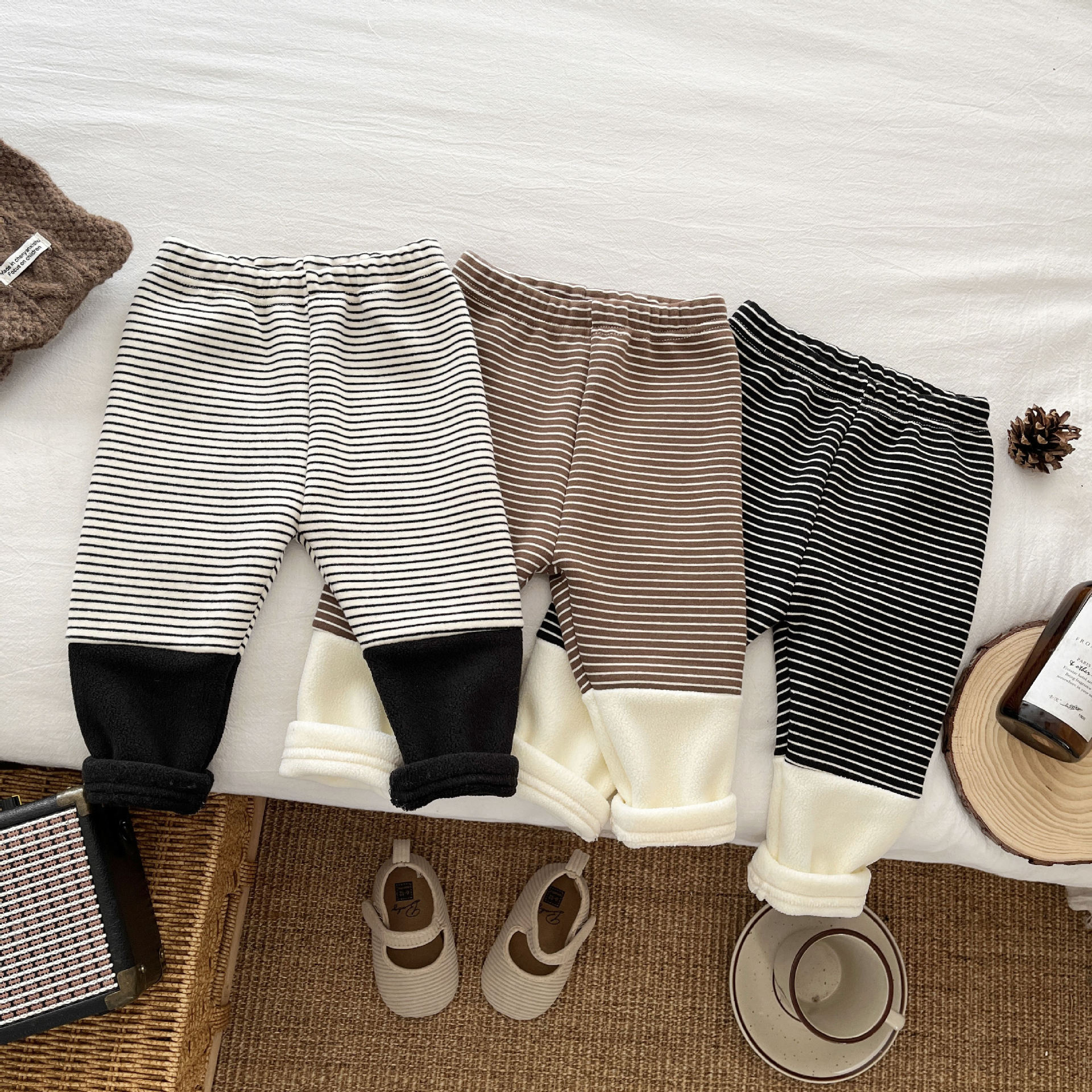 宝宝打底裤男女童束脚裤冬季休闲裤秋冬加绒加厚保暖长裤儿童裤子