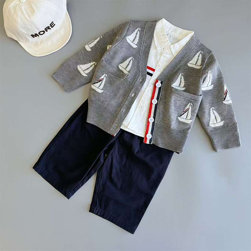 宝宝毛衣开衫男童女童婴儿毛衣套头针织衫套装春秋薄款儿线衣