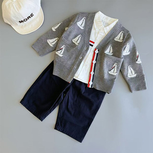 宝宝毛衣开衫男童女童婴儿毛衣套头针织衫套装春秋薄款儿线衣