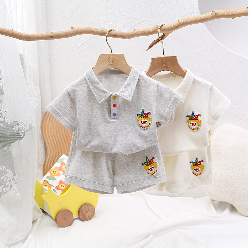 婴儿衣服夏季薄款男女宝宝套装婴幼儿可爱分体新款夏装一岁两件套