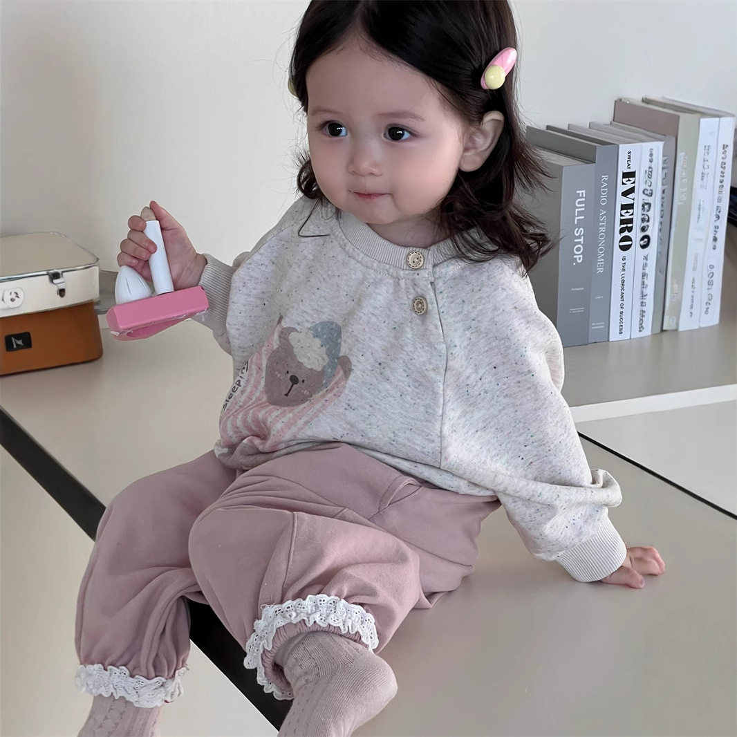 童装春季新款2026儿童服装春款女童套装韩式风衣服宝宝卫衣两件套