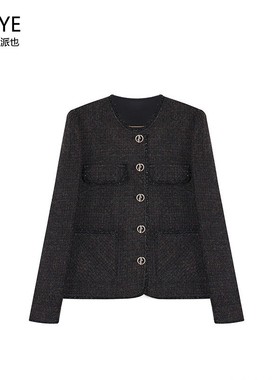 【暗红复古】慵懒显白  双口袋小香外套    ~A71895