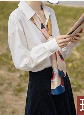 Kalman | 百搭款通勤！v领上衣设计感小众别致白色衬衣A52579