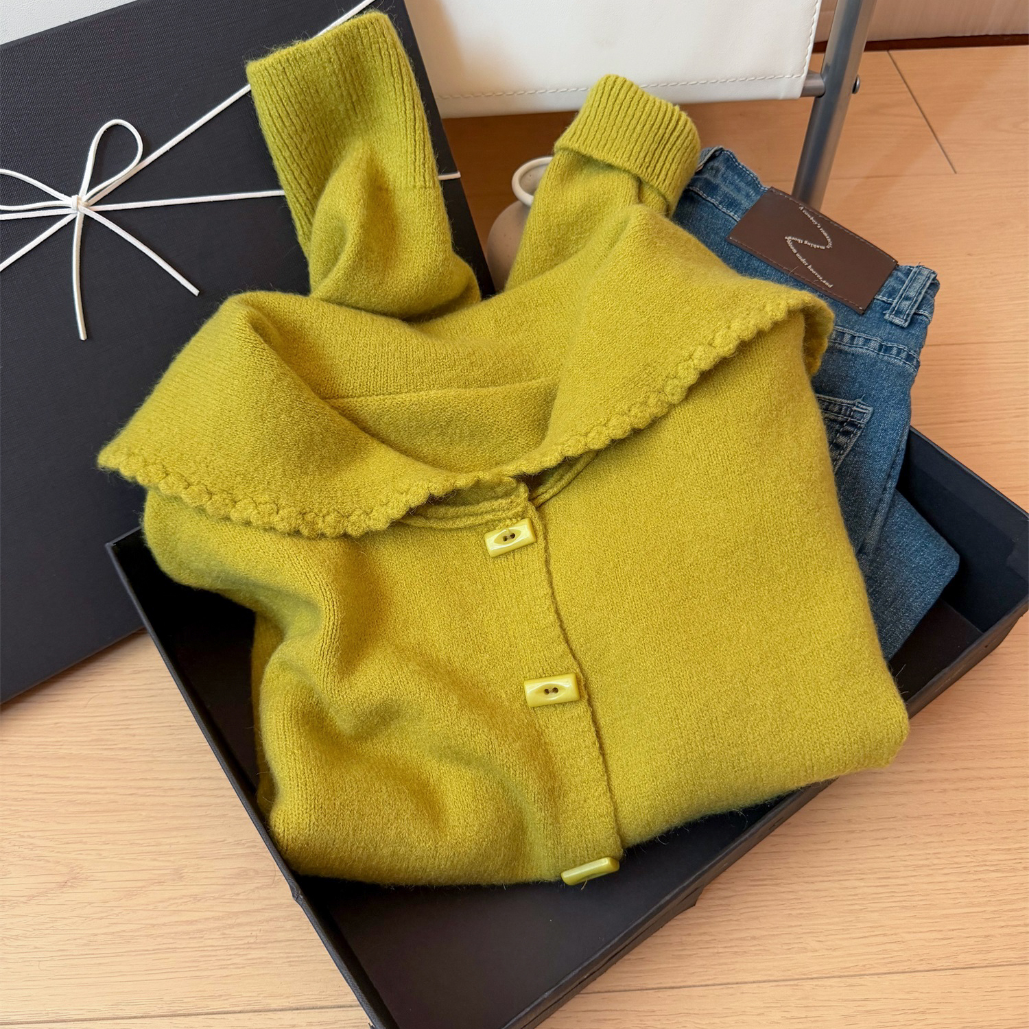 韩系小众海军领软糯毛衣