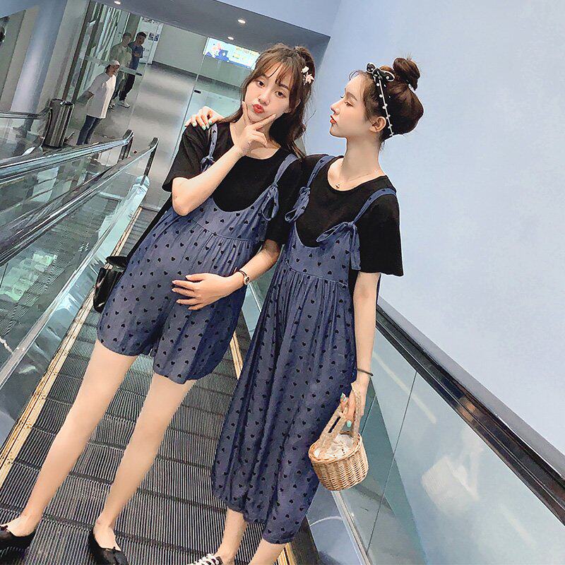 Pregnant women suit Summer wear 2019 new pattern fashion T-shirts T-shirt jacket printing rompers Confidante Two piece setin the Maternity/Maternal supplies/Nutrition , Maternity , Set  category - from Buy2taobao.com to provide professional Taobao agent buy service