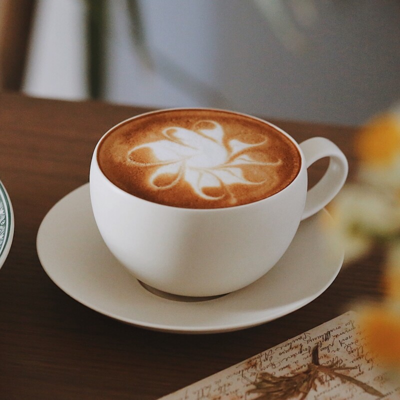 叶子手作景德镇哑光手绘咖啡杯