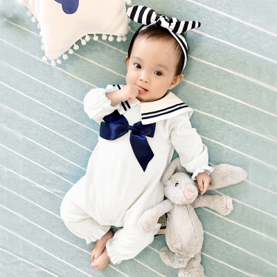 女婴儿连体衣服男宝宝秋冬装5新生儿0睡衣3秋装6个月1岁7网红套装