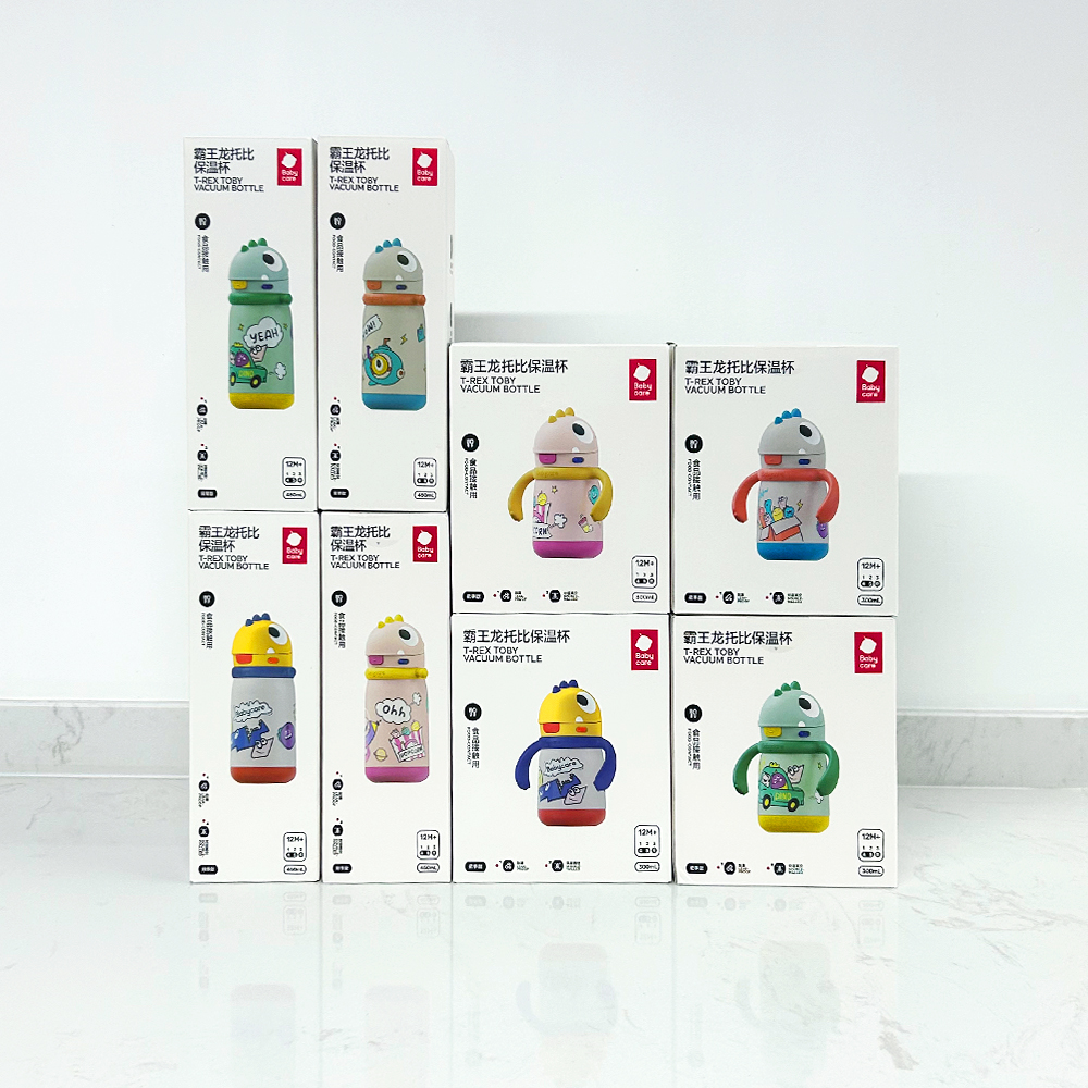 babycare霸王龙保温杯 450ml背带款 玩乐/吸管水杯 500ml