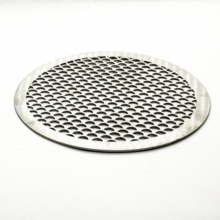 304不锈钢圆网格鱼鳞加厚户外围炉煮茶烧烤网一体成形食品级白钢