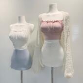 51STUDIO自制 自带胸垫木耳边显胸大带短款 吊带背心 现货 4色