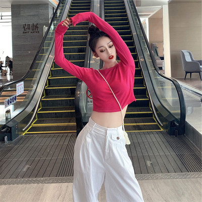 性感韩国女团同款演出服长袖上衣