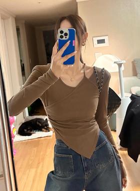 现货 51STUDIO自制冬季款不规则设计显瘦百搭打底T120302