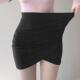 QM027很有女人味 韩国代购 正品 性感弹力高腰褶皱包臀半身短裙jn