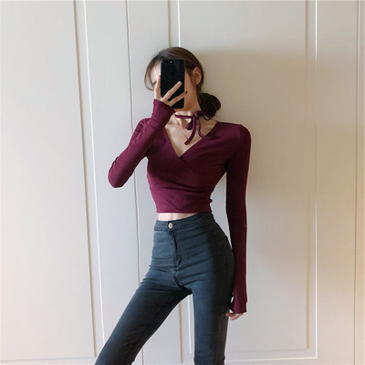 性感韩国女团同款演出服长袖上衣