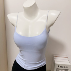 现货【基础即经典】穿不腻版型巨赞 自带胸垫两色吊带内搭新款